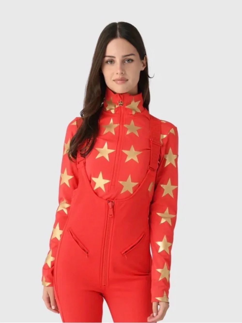 Goldbergh Lunaria metallic Base Layer French Navy Blue with Gold Stars NWT XS